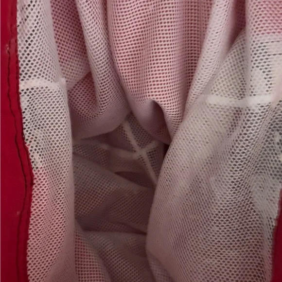 H-25 Men’s RS Surf Red Gray & White Floral Side Seam Summer Swim Board Shorts - Picture 6 of 10